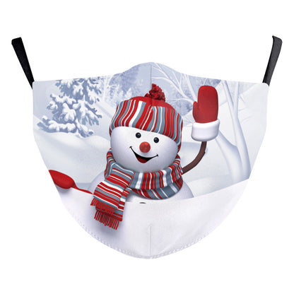 Santa Elk Digital Printing Double-layer Dust Mask