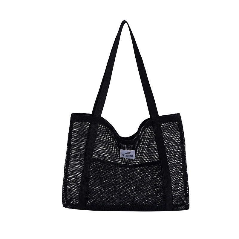 Transparent Mesh Shoulder Shopping Bag