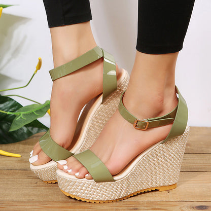 Woven Hemp Rope Wedge Sandals