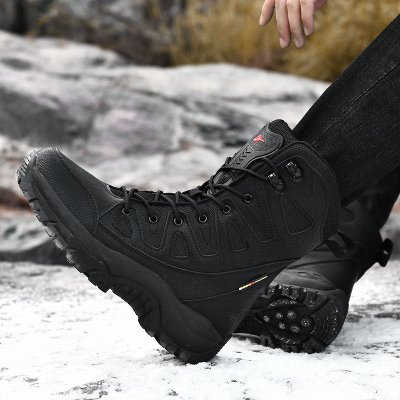 Hi-top Hiking Shoes Men's Breathable Sneaker Platform