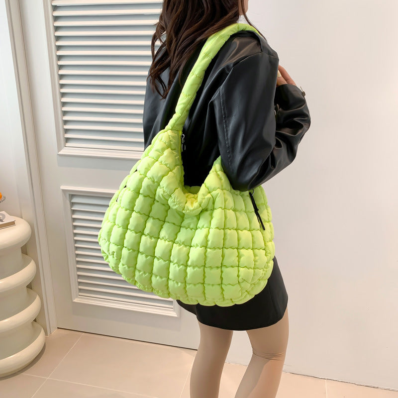 Pleated Cloud Shoulder Crossbody Bubble Bag