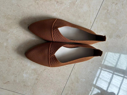 Solid Color Plus Size Pointed Flat Shoes