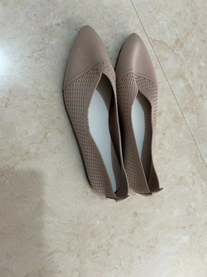 Solid Color Plus Size Pointed Flat Shoes