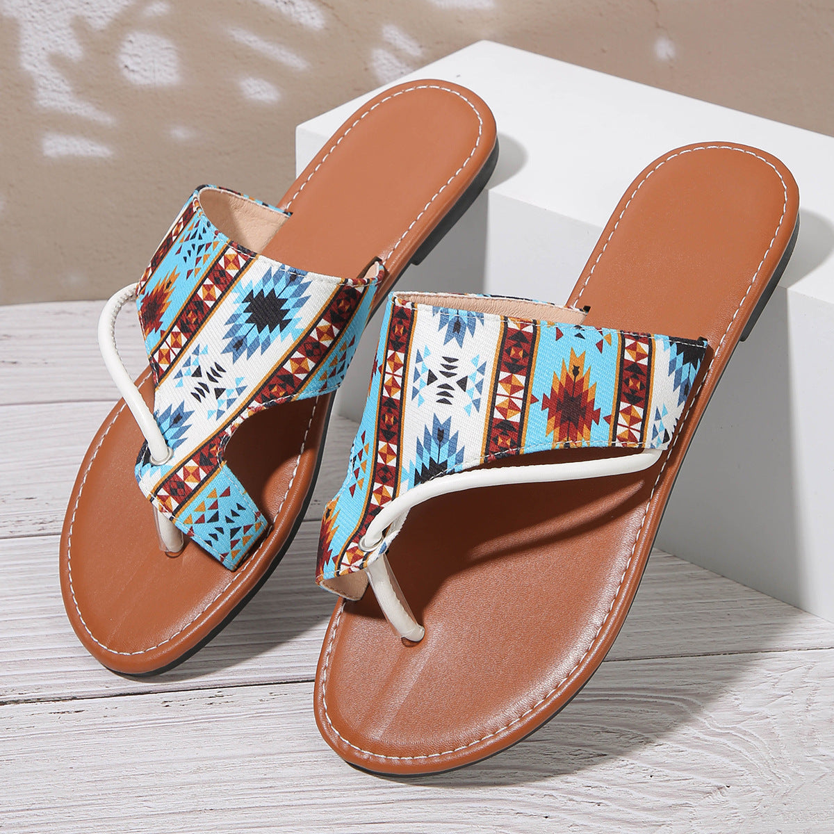 Printed Roman Sandals Stylish Breathability