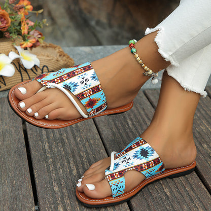 Printed Roman Sandals Stylish Breathability