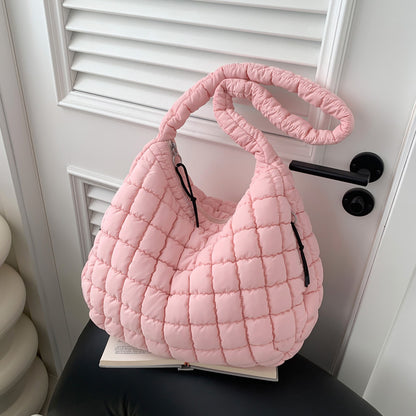 Pleated Cloud Shoulder Crossbody Bubble Bag