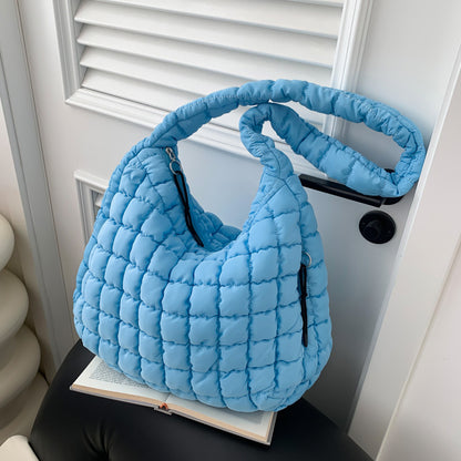 Pleated Cloud Shoulder Crossbody Bubble Bag