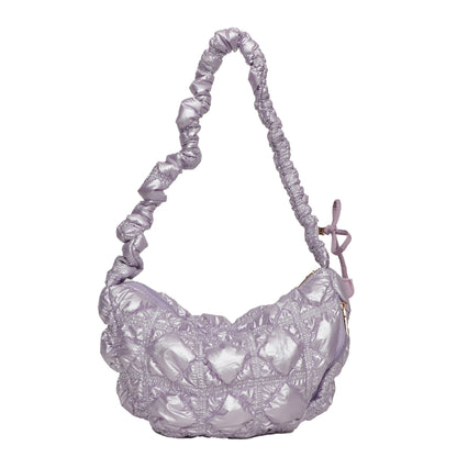 Fashion Shiny Silver Shoulder Underarm Cloud Bag