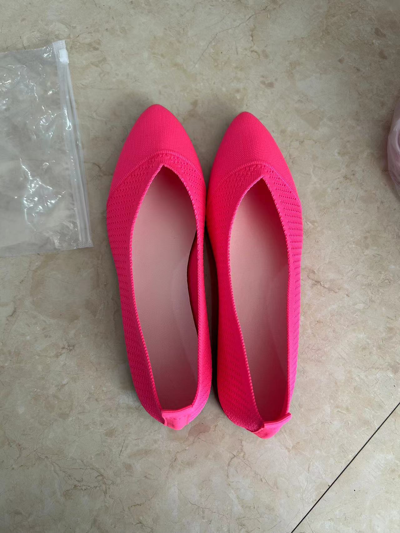 Solid Color Plus Size Pointed Flat Shoes