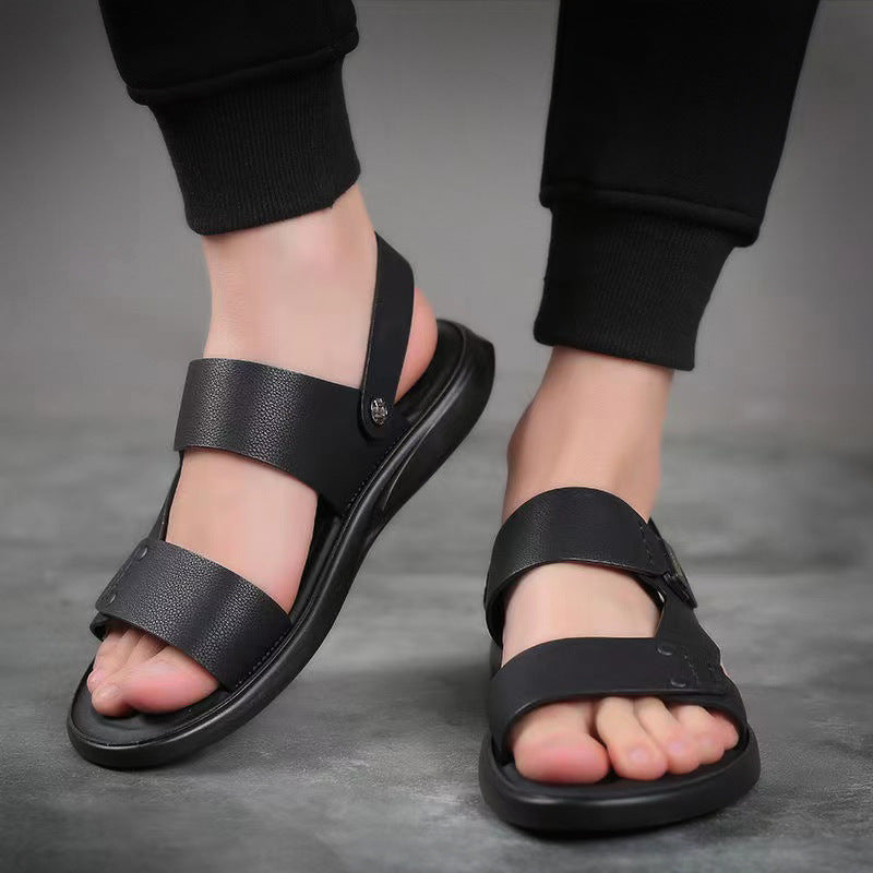 Men's Fashion Casual Breathable Cowhide Sandals