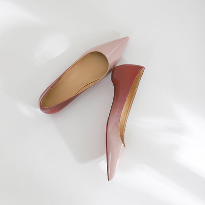 Red Bottom Nude Pointed Flat Shoes