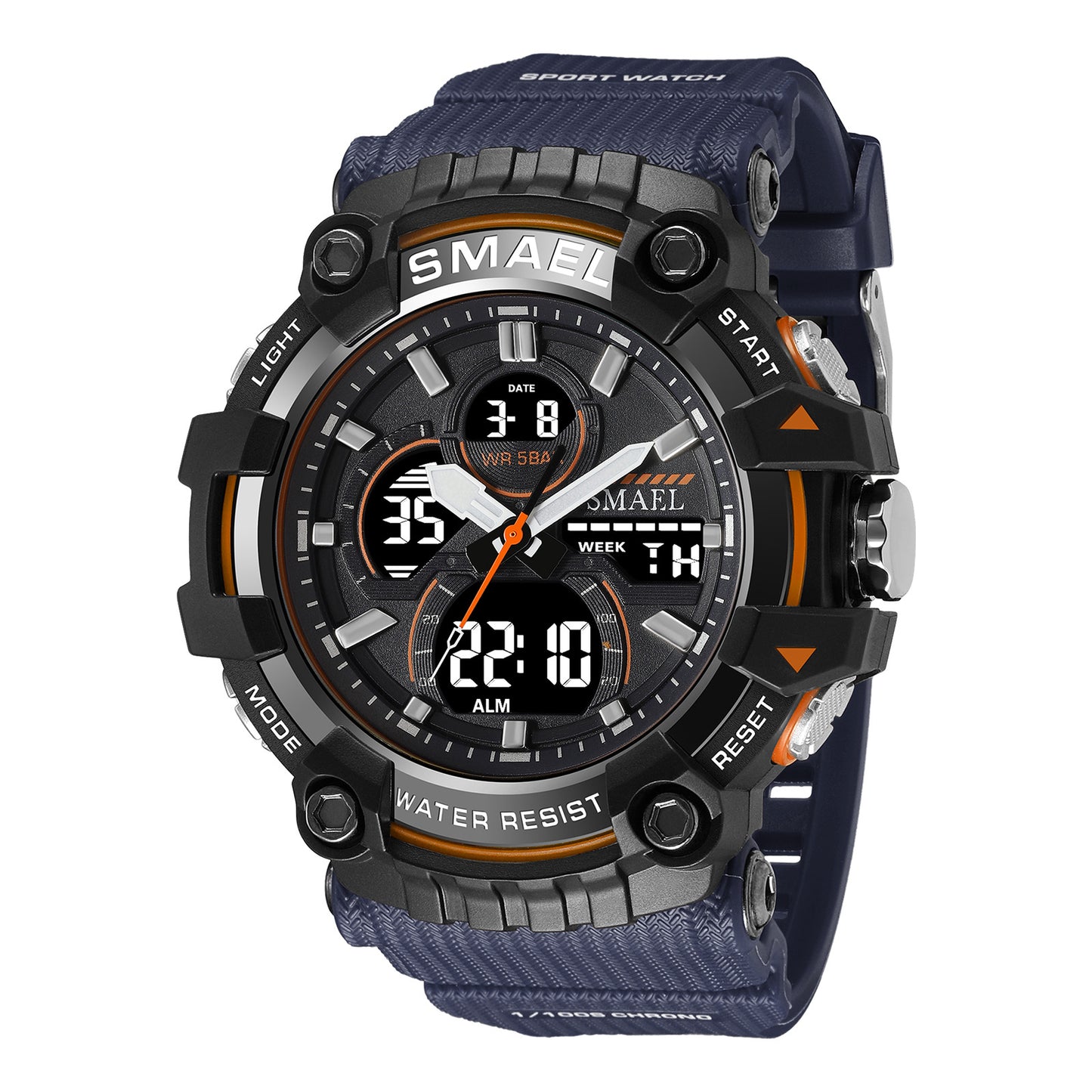 Double Display Digital Waterproof Luminous Men's Watch