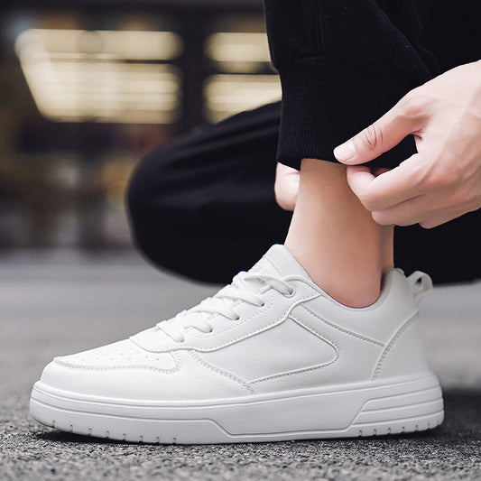 Men's Plus Size Classic White Low-Top Sneakers