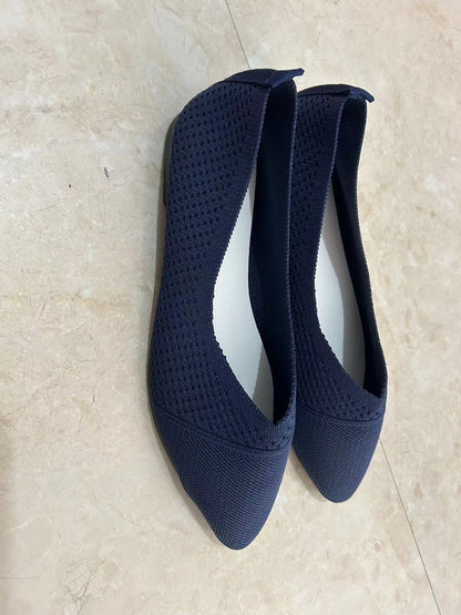 Solid Color Plus Size Pointed Flat Shoes