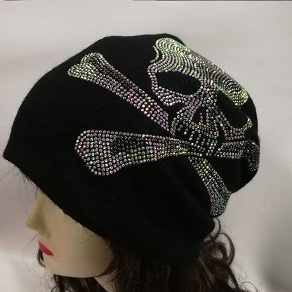 Y2g Skull Rhinestone Street Sleeve Cap