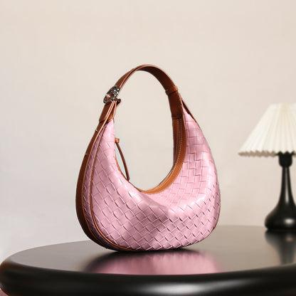 Design Niche Genuine Leather Bag Women's Woven