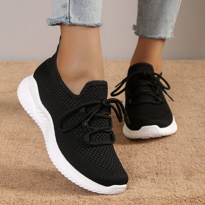 Thick Bottom Flying Woven Pullover Sneaker