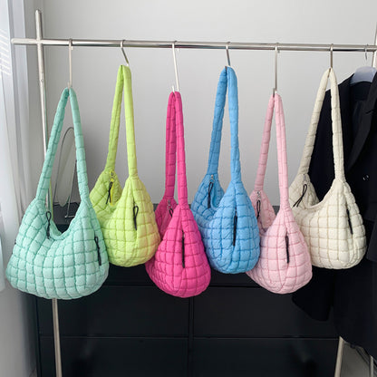 Pleated Cloud Shoulder Crossbody Bubble Bag