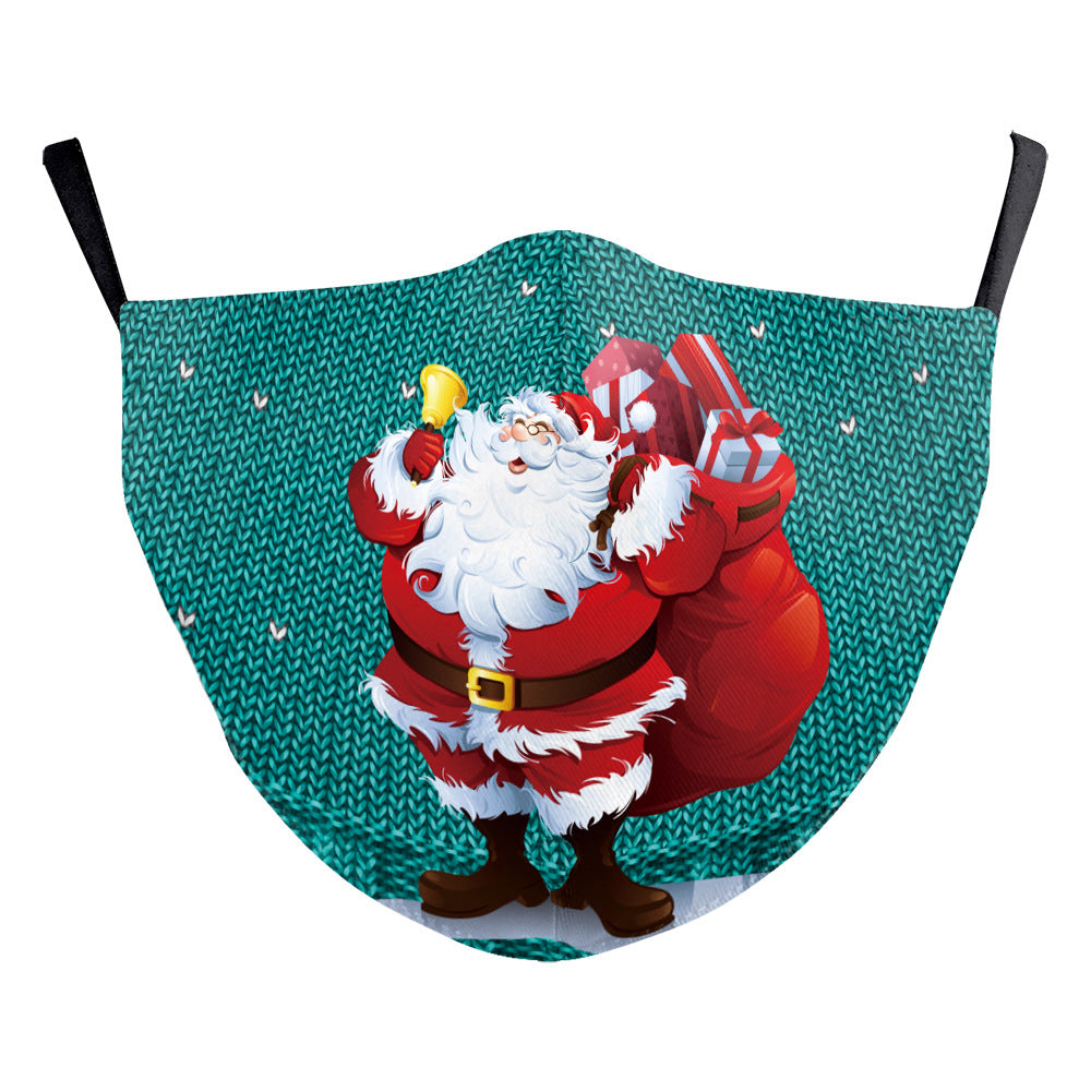 Santa Elk Digital Printing Double-layer Dust Mask