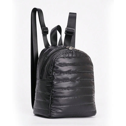 Cotton-Padded Down Embroidery Thread Backpack