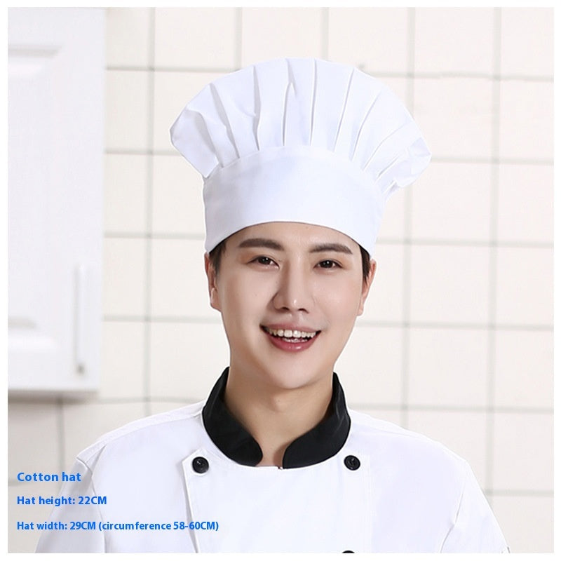 Cotton Hat Restaurant Canteen Chef Work Hat