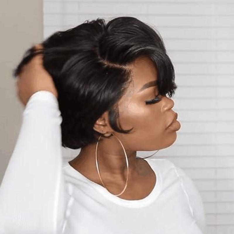 Short Bob Lace Front Wig Human Hair