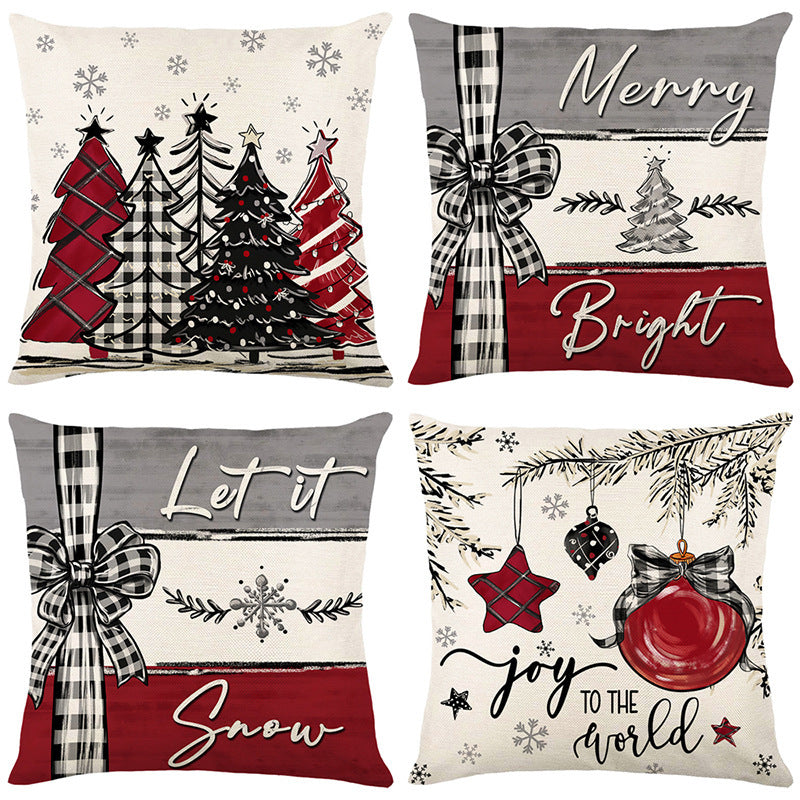 Christmas Cushion Cover, 2024 Decor, New Year Gift