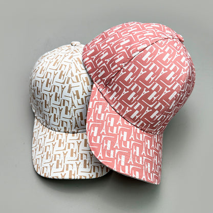 Sun-proof Houndstooth Letter Baseball Cap