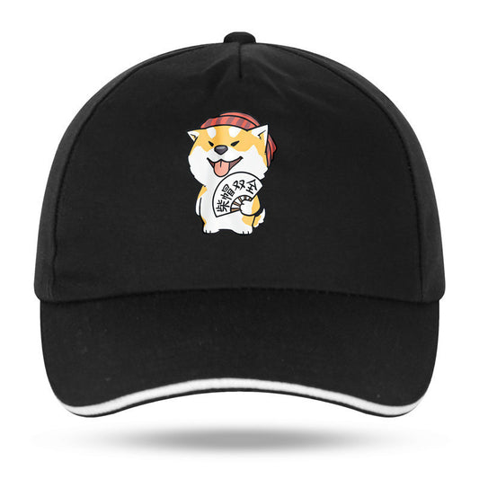 Modified Face Chai Double Full Shiba Inu Baseball Cap