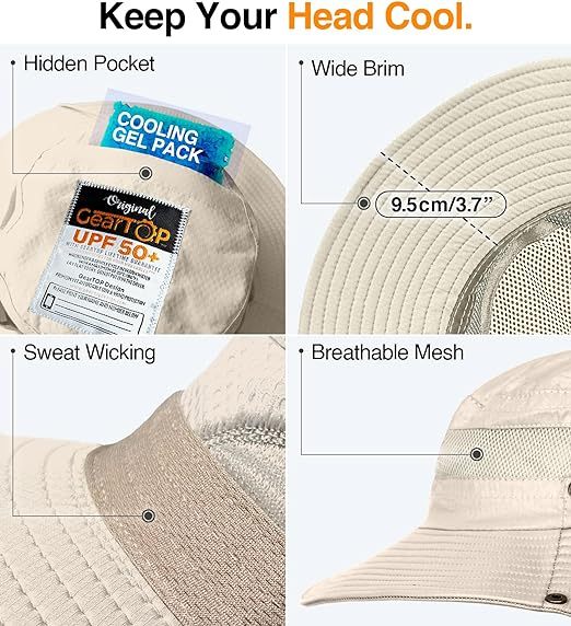 GearTOP UPF 50+ Wide Brim Sun Hat