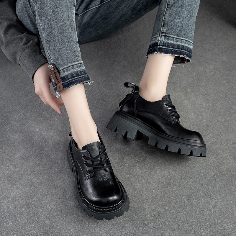 Back Zipper Low Top Mori Style Loafers