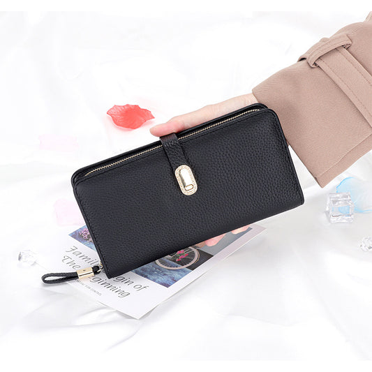 Large Capacity Zipper Handbag with Phone Holder