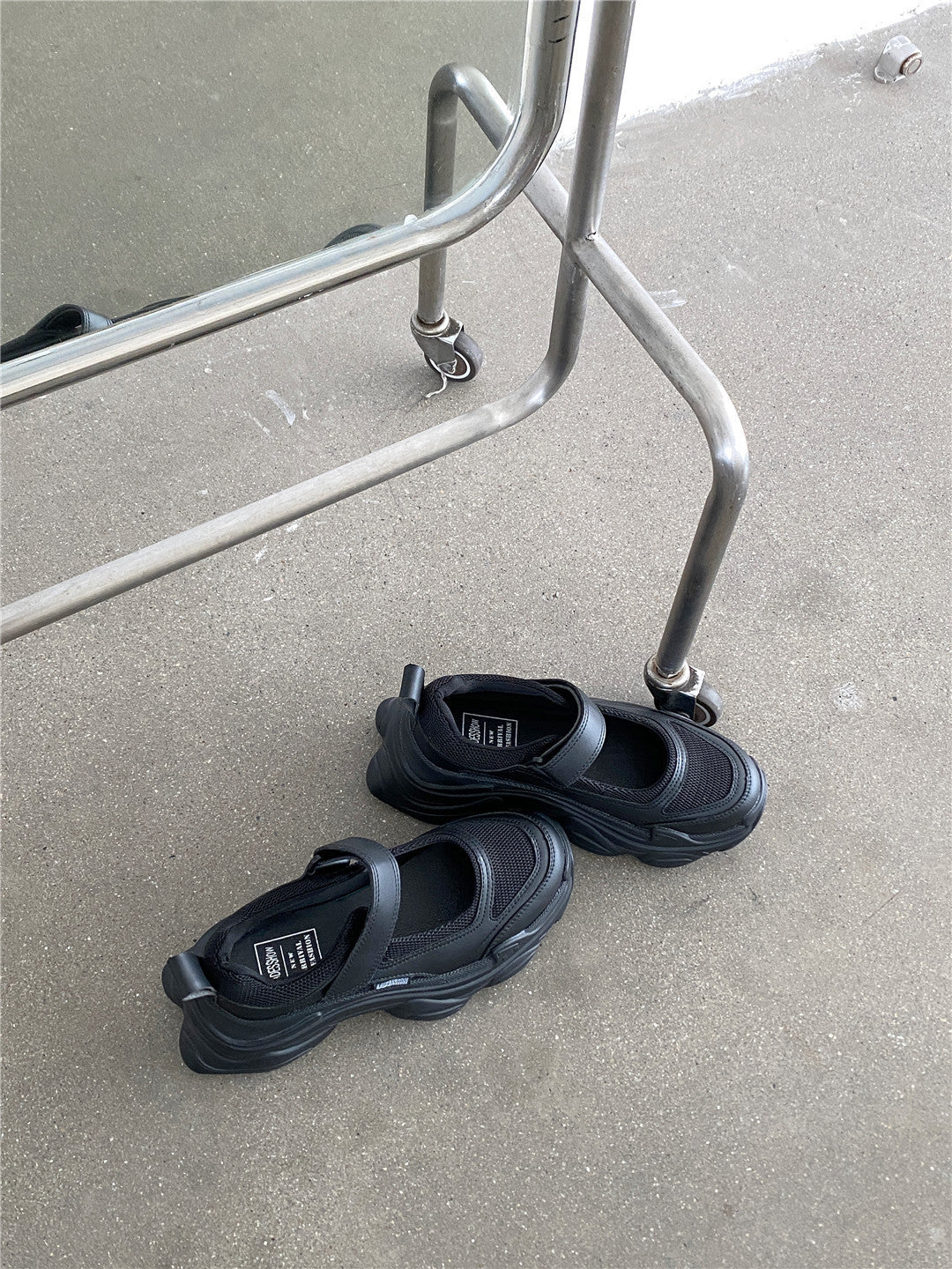 Velcro Hollow Platform Sandals