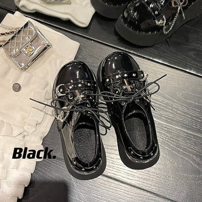 Dark Lolita Platform Leather Shoes