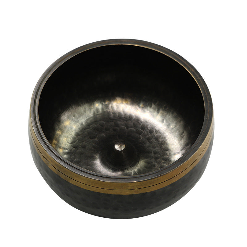 Yoga Meditation Black Gold Buddha Sound Bowl