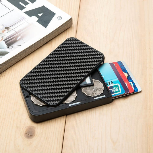 Portable Business Carbon Fiber Card Box