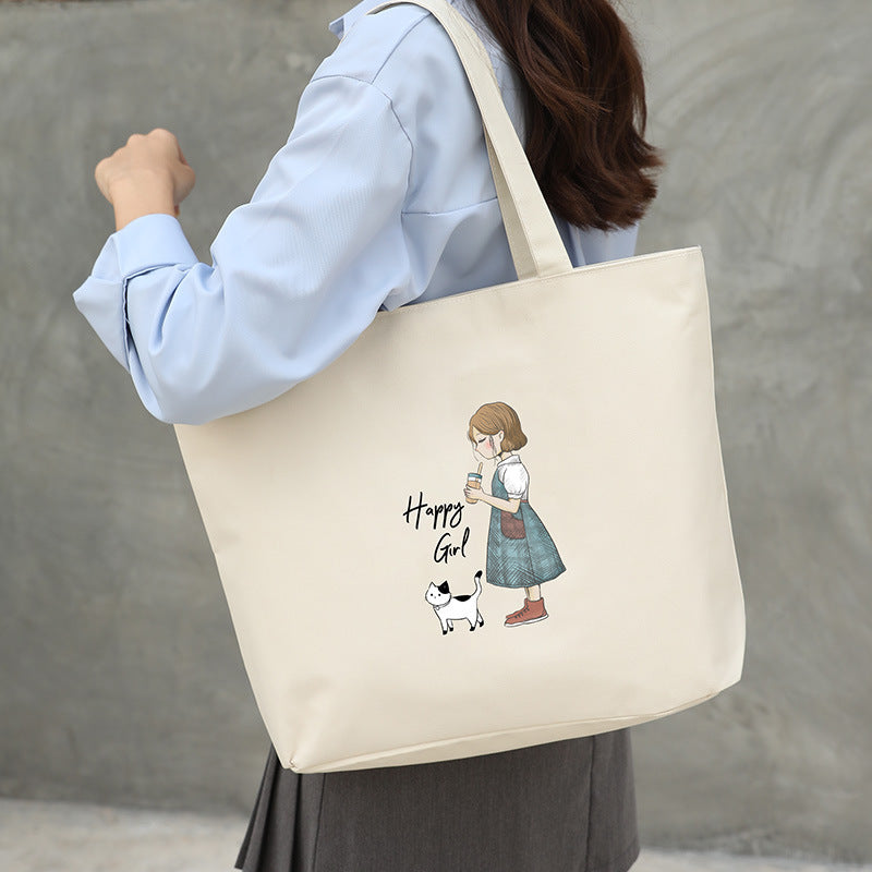 Canvas Student Tote Handbag