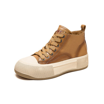 Vintage High-top Cowhide Casual Sneakers