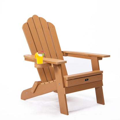 TALE Folding Adirondack Chair with Ottoman & Cup Holder