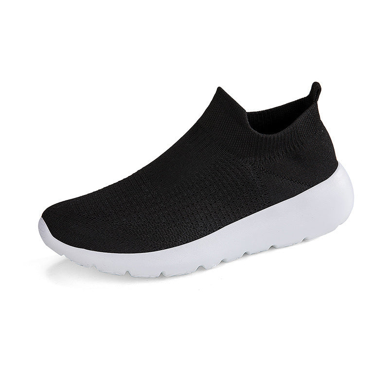 Plus Size Fly-Knit Slip-On Sneakers