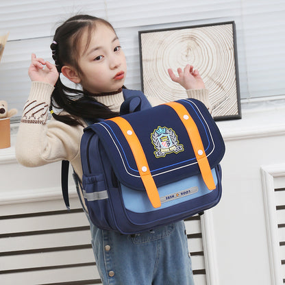 British Style Elementary School Backpack for Boys and Girls