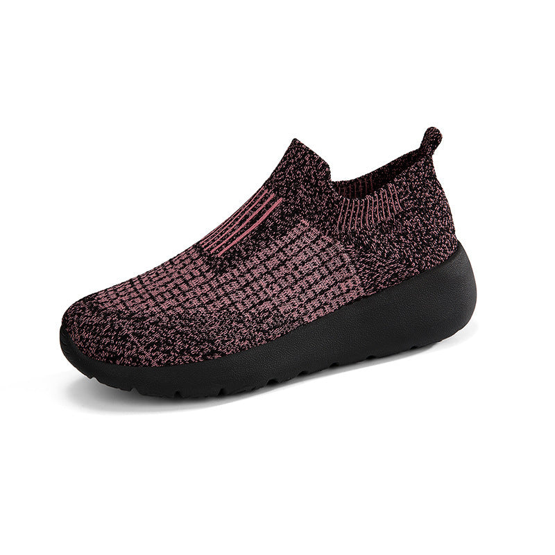 Plus Size Fly-Knit Slip-On Sneakers