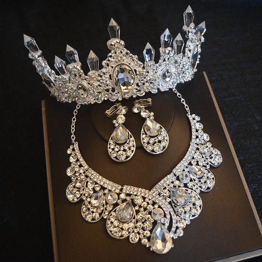 Bridal Flowers Headdress & Jewelry Set