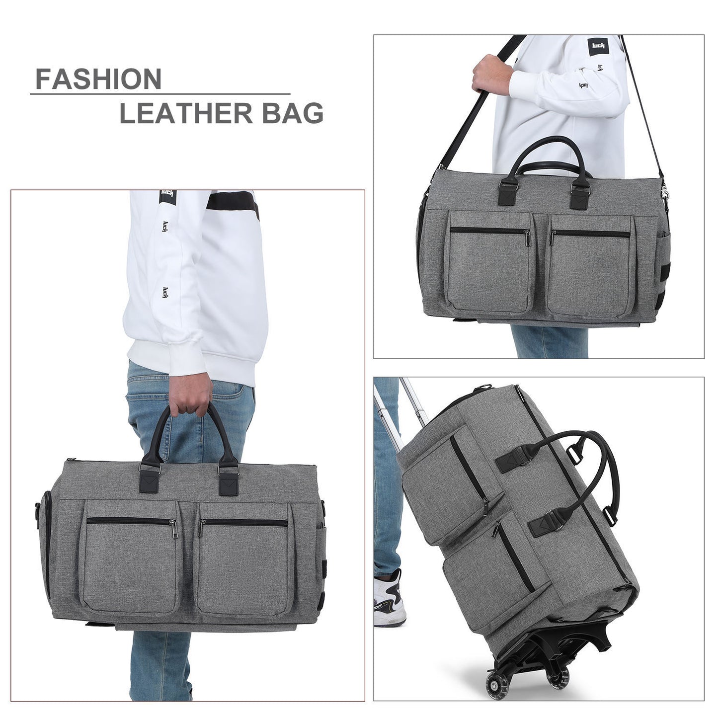 Portable Folding Lever Bag High Capacity