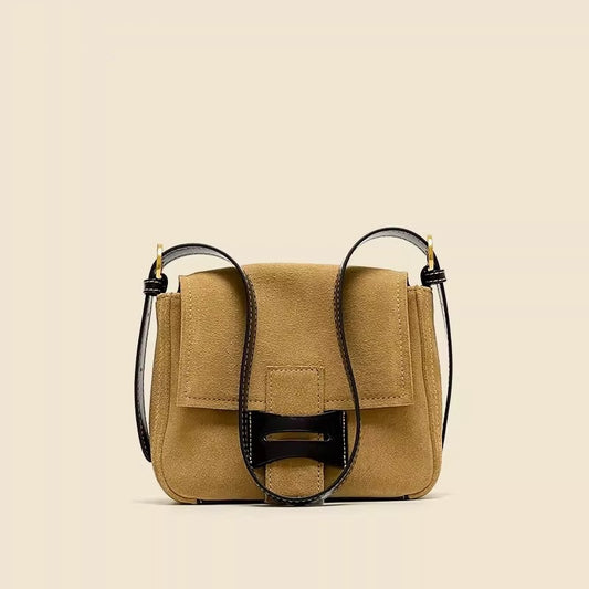 Dull Polish Leather Shoulder Messenger Bag