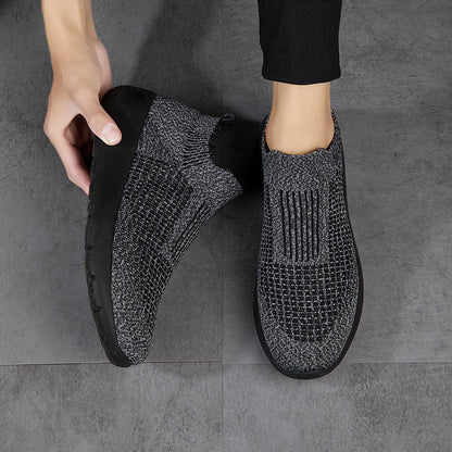 Plus Size Fly-Knit Slip-On Sneakers