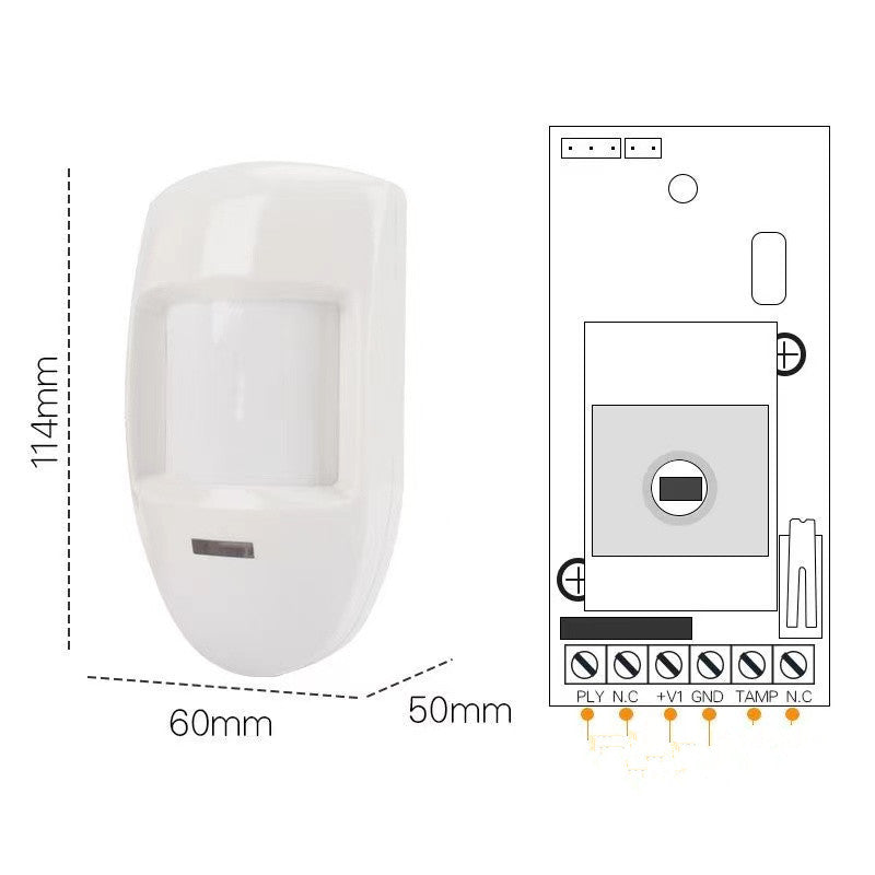 Wired PIR Motion Sensor Alarm for Home Security