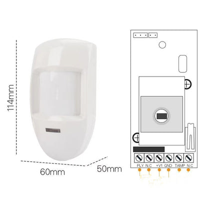 Wired PIR Motion Sensor Alarm for Home Security