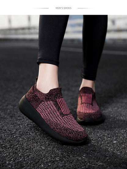 Plus Size Fly-Knit Slip-On Sneakers