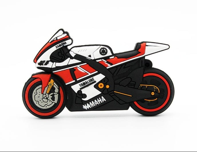 Cartoon USB Drive: Motorcycle Design